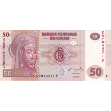 P 97a Congo (Democratic Republic) - 50 Franc Year 2007 (GD Printer)
